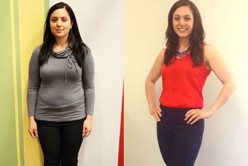 Жінка до і після дотримання гречаної дієти (1)